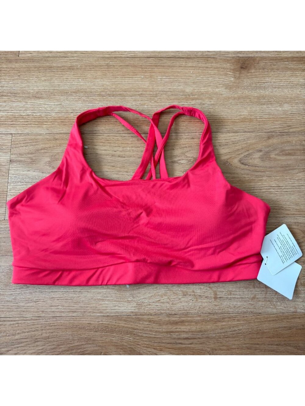 Lululemon Athletic Energy Evolve Racerback Sports Bra Red Glow NWT Size XL